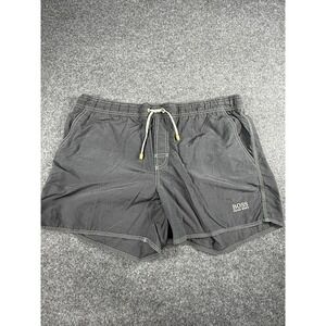 BOSS Hugo Boss Swim Shorts Mens Small Black Drawstring Pocket Lined‎ Trunks